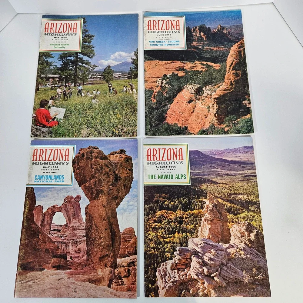 Vintage 1966 Arizona Highways Magazine Complete Year 12 Issues Southwest Travel‎